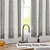 image:imageDriftAway Kitchen Curtains Striped Tier Linen Short Curtains Windowpane Plaid Cafe 45 Inch Length for Living Room Bathroom Chris Farmhouse Rustic Rod Pocket 2 Panels GrayChris Black
