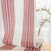 image:imageDriftAway Kitchen Curtains Striped Tier Linen Short Curtains Windowpane Plaid Cafe 45 Inch Length for Living Room Bathroom Chris Farmhouse Rustic Rod Pocket 2 Panels GrayChris Red