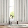 image:imageDriftAway Kitchen Curtains Striped Tier Linen Short Curtains Windowpane Plaid Cafe 45 Inch Length for Living Room Bathroom Chris Farmhouse Rustic Rod Pocket 2 Panels GrayFarmhouse Loden Green