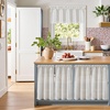 image:imageDriftAway Kitchen Curtains Striped Tier Linen Short Curtains Windowpane Plaid Cafe 45 Inch Length for Living Room Bathroom Chris Farmhouse Rustic Rod Pocket 2 Panels GrayTickingbeige