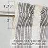 image:imageDriftAway Kitchen Curtains Striped Tier Linen Short Curtains Windowpane Plaid Cafe 45 Inch Length for Living Room Bathroom Chris Farmhouse Rustic Rod Pocket 2 Panels GrayChris Gray