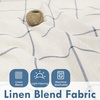 image:imageDriftAway Kitchen Curtains Striped Tier Linen Short Curtains Windowpane Plaid Cafe 45 Inch Length for Living Room Bathroom Chris Farmhouse Rustic Rod Pocket 2 Panels GrayNavy
