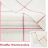 image:imageDriftAway Kitchen Curtains Striped Tier Linen Short Curtains Windowpane Plaid Cafe 45 Inch Length for Living Room Bathroom Chris Farmhouse Rustic Rod Pocket 2 Panels GrayPlaid Red