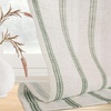 image:imageDriftAway Kitchen Curtains Striped Tier Linen Short Curtains Windowpane Plaid Cafe 45 Inch Length for Living Room Bathroom Chris Farmhouse Rustic Rod Pocket 2 Panels GrayFarmhouse Loden Green
