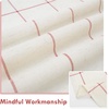 image:imageDriftAway Kitchen Curtains Striped Tier Linen Short Curtains Windowpane Plaid Cafe 45 Inch Length for Living Room Bathroom Chris Farmhouse Rustic Rod Pocket 2 Panels GrayPlaid Red