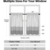 image:imageDriftAway Kitchen Curtains Striped Tier Linen Short Curtains Windowpane Plaid Cafe 45 Inch Length for Living Room Bathroom Chris Farmhouse Rustic Rod Pocket 2 Panels GrayTickingbeige