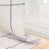 image:imageDriftAway Kitchen Curtains Striped Tier Linen Short Curtains Windowpane Plaid Cafe 45 Inch Length for Living Room Bathroom Chris Farmhouse Rustic Rod Pocket 2 Panels GrayNavy