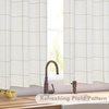 image:imageDriftAway Kitchen Curtains Striped Tier Linen Short Curtains Windowpane Plaid Cafe 45 Inch Length for Living Room Bathroom Chris Farmhouse Rustic Rod Pocket 2 Panels GrayTaupe