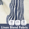 image:imageDriftAway Kitchen Curtains Striped Tier Linen Short Curtains Windowpane Plaid Cafe 45 Inch Length for Living Room Bathroom Chris Farmhouse Rustic Rod Pocket 2 Panels GrayChris Dark Blue
