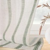 image:imageDriftAway Kitchen Curtains Striped Tier Linen Short Curtains Windowpane Plaid Cafe 45 Inch Length for Living Room Bathroom Chris Farmhouse Rustic Rod Pocket 2 Panels GrayFarmhouse Loden Green