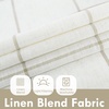 image:imageDriftAway Kitchen Curtains Striped Tier Linen Short Curtains Windowpane Plaid Cafe 45 Inch Length for Living Room Bathroom Chris Farmhouse Rustic Rod Pocket 2 Panels GrayTaupe