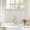 image:imageDriftAway Kitchen Curtains Striped Tier Linen Short Curtains Windowpane Plaid Cafe 45 Inch Length for Living Room Bathroom Chris Farmhouse Rustic Rod Pocket 2 Panels GrayFarmhouse Gray