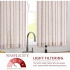 image:imageDriftAway Kitchen Curtains Striped Tier Linen Short Curtains Windowpane Plaid Cafe 45 Inch Length for Living Room Bathroom Chris Farmhouse Rustic Rod Pocket 2 Panels GrayFarmhouse Red