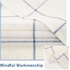 image:imageDriftAway Kitchen Curtains Striped Tier Linen Short Curtains Windowpane Plaid Cafe 45 Inch Length for Living Room Bathroom Chris Farmhouse Rustic Rod Pocket 2 Panels GrayNavy