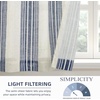 image:imageDriftAway Kitchen Curtains Striped Tier Linen Short Curtains Windowpane Plaid Cafe 45 Inch Length for Living Room Bathroom Chris Farmhouse Rustic Rod Pocket 2 Panels GrayChris Dark Blue