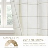 image:imageDriftAway Kitchen Curtains Striped Tier Linen Short Curtains Windowpane Plaid Cafe 45 Inch Length for Living Room Bathroom Chris Farmhouse Rustic Rod Pocket 2 Panels GrayTaupe