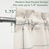image:imageDriftAway Kitchen Curtains Striped Tier Linen Short Curtains Windowpane Plaid Cafe 45 Inch Length for Living Room Bathroom Chris Farmhouse Rustic Rod Pocket 2 Panels GrayLoden Green
