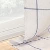 image:imageDriftAway Kitchen Curtains Striped Tier Linen Short Curtains Windowpane Plaid Cafe 45 Inch Length for Living Room Bathroom Chris Farmhouse Rustic Rod Pocket 2 Panels GrayNavy