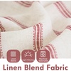 image:imageDriftAway Kitchen Curtains Striped Tier Linen Short Curtains Windowpane Plaid Cafe 45 Inch Length for Living Room Bathroom Chris Farmhouse Rustic Rod Pocket 2 Panels GrayFarmhouse Red