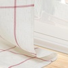 image:imageDriftAway Kitchen Curtains Striped Tier Linen Short Curtains Windowpane Plaid Cafe 45 Inch Length for Living Room Bathroom Chris Farmhouse Rustic Rod Pocket 2 Panels GrayPlaid Red
