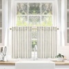 image:imageDriftAway Kitchen Curtains Striped Tier Linen Short Curtains Windowpane Plaid Cafe 45 Inch Length for Living Room Bathroom Chris Farmhouse Rustic Rod Pocket 2 Panels GrayFarmhouse Loden Green