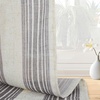 image:imageDriftAway Kitchen Curtains Striped Tier Linen Short Curtains Windowpane Plaid Cafe 45 Inch Length for Living Room Bathroom Chris Farmhouse Rustic Rod Pocket 2 Panels GrayChris Gray