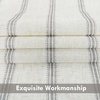 image:imageDriftAway Kitchen Curtains Striped Tier Linen Short Curtains Windowpane Plaid Cafe 45 Inch Length for Living Room Bathroom Chris Farmhouse Rustic Rod Pocket 2 Panels GrayFarmhouse Gray