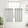image:imageDriftAway Kitchen Curtains Striped Tier Linen Short Curtains Windowpane Plaid Cafe 45 Inch Length for Living Room Bathroom Chris Farmhouse Rustic Rod Pocket 2 Panels GrayChris Gray