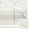 image:imageDriftAway Kitchen Curtains Striped Tier Linen Short Curtains Windowpane Plaid Cafe 45 Inch Length for Living Room Bathroom Chris Farmhouse Rustic Rod Pocket 2 Panels GrayTaupe