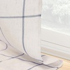 image:imageDriftAway Kitchen Curtains Striped Tier Linen Short Curtains Windowpane Plaid Cafe 45 Inch Length for Living Room Bathroom Chris Farmhouse Rustic Rod Pocket 2 Panels GrayNavy