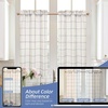 image:imageDriftAway Kitchen Curtains Striped Tier Linen Short Curtains Windowpane Plaid Cafe 45 Inch Length for Living Room Bathroom Chris Farmhouse Rustic Rod Pocket 2 Panels GrayNavy