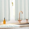image:imageDriftAway Kitchen Curtains Striped Tier Linen Short Curtains Windowpane Plaid Cafe 45 Inch Length for Living Room Bathroom Chris Farmhouse Rustic Rod Pocket 2 Panels GrayChris Jade Green