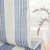 image:imageDriftAway Kitchen Curtains Striped Tier Linen Short Curtains Windowpane Plaid Cafe 45 Inch Length for Living Room Bathroom Chris Farmhouse Rustic Rod Pocket 2 Panels GrayChris Navy