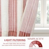 image:imageDriftAway Kitchen Curtains Striped Tier Linen Short Curtains Windowpane Plaid Cafe 45 Inch Length for Living Room Bathroom Chris Farmhouse Rustic Rod Pocket 2 Panels GrayChris Red