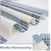 image:imageDriftAway Kitchen Curtains Striped Tier Linen Short Curtains Windowpane Plaid Cafe 45 Inch Length for Living Room Bathroom Chris Farmhouse Rustic Rod Pocket 2 Panels GrayChris Navy