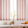 image:imageDriftAway Kitchen Curtains Striped Tier Linen Short Curtains Windowpane Plaid Cafe 45 Inch Length for Living Room Bathroom Chris Farmhouse Rustic Rod Pocket 2 Panels GrayChris Red