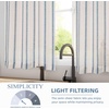 image:imageDriftAway Kitchen Curtains Striped Tier Linen Short Curtains Windowpane Plaid Cafe 45 Inch Length for Living Room Bathroom Chris Farmhouse Rustic Rod Pocket 2 Panels GrayFarmhouse Navy