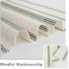 image:imageDriftAway Kitchen Curtains Striped Tier Linen Short Curtains Windowpane Plaid Cafe 45 Inch Length for Living Room Bathroom Chris Farmhouse Rustic Rod Pocket 2 Panels GrayFarmhouse Loden Green