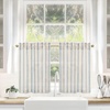 image:imageDriftAway Kitchen Curtains Striped Tier Linen Short Curtains Windowpane Plaid Cafe 45 Inch Length for Living Room Bathroom Chris Farmhouse Rustic Rod Pocket 2 Panels GrayFarmhouse Navy