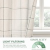 image:imageDriftAway Kitchen Curtains Striped Tier Linen Short Curtains Windowpane Plaid Cafe 45 Inch Length for Living Room Bathroom Chris Farmhouse Rustic Rod Pocket 2 Panels GrayLoden Green