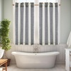 image:imageDriftAway Kitchen Curtains Striped Tier Linen Short Curtains Windowpane Plaid Cafe 45 Inch Length for Living Room Bathroom Chris Farmhouse Rustic Rod Pocket 2 Panels GrayChris Black