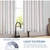 image:imageDriftAway Kitchen Curtains Striped Tier Linen Short Curtains Windowpane Plaid Cafe 45 Inch Length for Living Room Bathroom Chris Farmhouse Rustic Rod Pocket 2 Panels GrayFarmhouse Navy