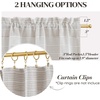 image:imageDriftAway Kitchen Curtains Striped Tier Linen Short Curtains Windowpane Plaid Cafe 45 Inch Length for Living Room Bathroom Chris Farmhouse Rustic Rod Pocket 2 Panels GrayTickingbeige