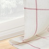 image:imageDriftAway Kitchen Curtains Striped Tier Linen Short Curtains Windowpane Plaid Cafe 45 Inch Length for Living Room Bathroom Chris Farmhouse Rustic Rod Pocket 2 Panels GrayPlaid Red