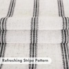 image:imageDriftAway Kitchen Curtains Striped Tier Linen Short Curtains Windowpane Plaid Cafe 45 Inch Length for Living Room Bathroom Chris Farmhouse Rustic Rod Pocket 2 Panels GrayFarmhouse Black