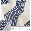 image:imageDriftAway Kitchen Curtains Striped Tier Linen Short Curtains Windowpane Plaid Cafe 45 Inch Length for Living Room Bathroom Chris Farmhouse Rustic Rod Pocket 2 Panels GrayChris Dark Blue