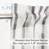 image:imageDriftAway Kitchen Curtains Striped Tier Linen Short Curtains Windowpane Plaid Cafe 45 Inch Length for Living Room Bathroom Chris Farmhouse Rustic Rod Pocket 2 Panels GrayFarmhouse Black