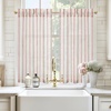 image:imageDriftAway Kitchen Curtains Striped Tier Linen Short Curtains Windowpane Plaid Cafe 45 Inch Length for Living Room Bathroom Chris Farmhouse Rustic Rod Pocket 2 Panels GrayFarmhouse Red