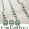 image:imageDriftAway Kitchen Curtains Striped Tier Linen Short Curtains Windowpane Plaid Cafe 45 Inch Length for Living Room Bathroom Chris Farmhouse Rustic Rod Pocket 2 Panels GrayFarmhouse Loden Green