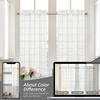 image:imageDriftAway Kitchen Curtains Striped Tier Linen Short Curtains Windowpane Plaid Cafe 45 Inch Length for Living Room Bathroom Chris Farmhouse Rustic Rod Pocket 2 Panels GrayGrey